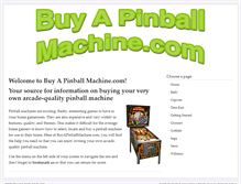 Tablet Screenshot of buyapinballmachine.com